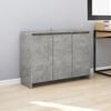 vidaXL Buffet Gris béton 102x33x75 cm Bois d'ingénierie