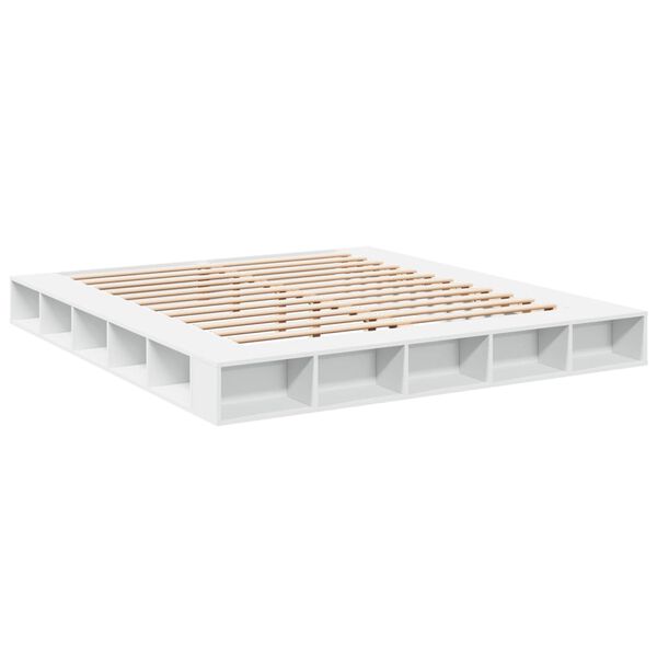 vidaXL Cadre de lit sans matelas blanc 180x200 cm