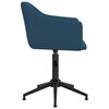 vidaXL Chaises pivotantes &agrave; manger lot de 6 Bleu Velours