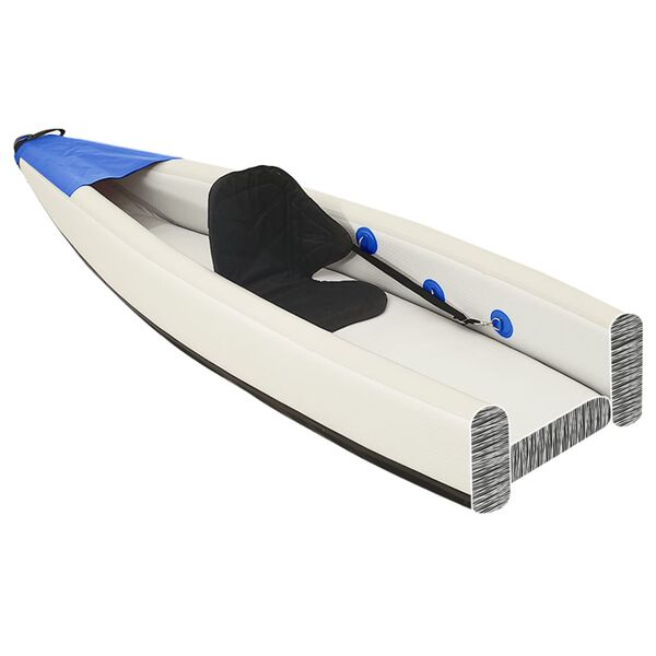 vidaXL Kayak gonflable bleu 375x72x31 cm polyester
