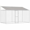 vidaXL Cage pour chien Argent 400 x 200 x 256 cm Acier galvanisé