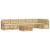 vidaXL Ensemble de canap&eacute;s d'ext&eacute;rieur 7 pc Blanc et Beige Polyester