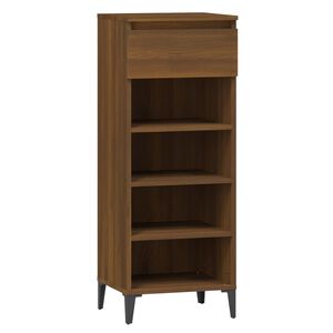 vidaXL &Eacute;tag&egrave;re &agrave; chaussures Ch&ecirc;ne marron 40x36x105 cm Bois ing&eacute;nierie