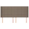 vidaXL T&ecirc;te de lit avec oreilles Taupe 163x16x118/128 cm Tissu