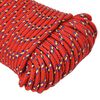 vidaXL Corde de bateau Rouge 4 mm 100 m Polypropyl&egrave;ne