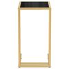 vidaXL Table d'appoint pour ordinateur Noir 50x35x65 cm Verre trempé