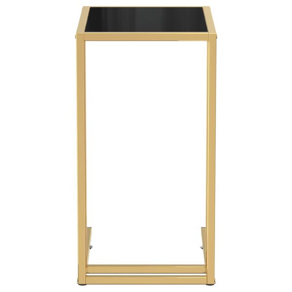 vidaXL Table d'appoint pour ordinateur Noir 50x35x65 cm Verre trempé