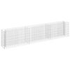 vidaXL Lit sur&eacute;lev&eacute; &agrave; gabion Acier galvanis&eacute; 270x30x60 cm