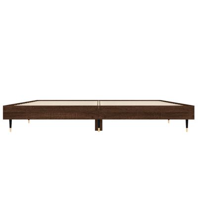 vidaXL Cadre de lit chêne marron 140x190 cm bois d'ingénierie