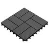 vidaXL Carreau de terrasse 11 pc Gris 30 x 30 cm WPC