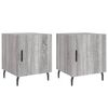 vidaXL Tables de chevet 2 pcs sonoma gris 40x40x50cm bois d'ing&eacute;nierie