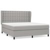 vidaXL Sommier &agrave; lattes de lit avec matelas Gris clair 160x200cm Tissu
