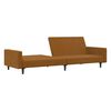 vidaXL Canap&eacute;-lit &agrave; 2 places avec repose-pied Marron Velours