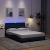 vidaXL Cadre de lit avec LED sans matelas bleu 140x190 cm tissu