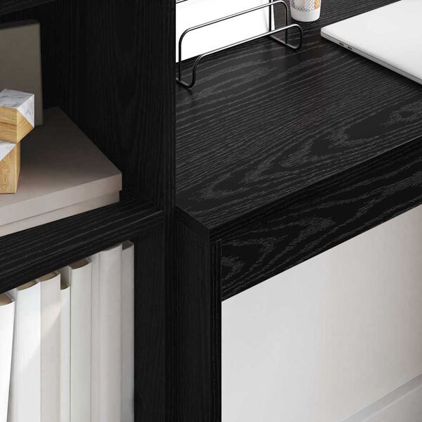 vidaXL Bureau avec tiroir 2 pcs Ch&ecirc;ne noir