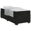 vidaXL Cadre de lit avec matelas Noir 90 x 190 cm tissu
