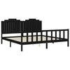 vidaXL Cadre de lit sans matelas noir 200x200 cm bois massif de pin