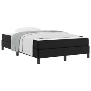 vidaXL Cadre de lit avec matelas Noir 120 x 190 cm tissu