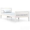 vidaXL Cadre de lit sans matelas blanc bois massif 90x200 cm