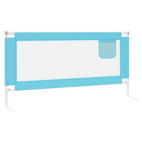 vidaXL Barri&egrave;re de s&eacute;curit&eacute; de lit d'enfant Bleu 180x25 cm Tissu