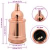 vidaXL Douilles de lampe 2 pcs bronze or rose E27