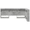 vidaXL T&ecirc;te de lit de rangement Gris b&eacute;ton 120 cm Bois d'ing&eacute;nierie