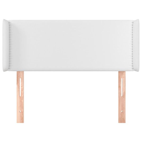 vidaXL T&ecirc;te de lit avec oreilles Blanc 83x16x78/88 cm Similicuir