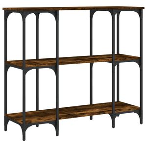 vidaXL Table console ch&ecirc;ne fum&eacute; 102x35x90 cm bois d'ing&eacute;nierie