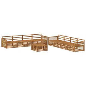 vidaXL Ensemble de canap&eacute;s d'ext&eacute;rieur 9 pc Naturel