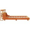 vidaXL Cadre de lit sans matelas cire marron 135x190cm bois pin massif