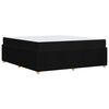vidaXL Cadre de lit avec matelas Noir 180 x 200 cm tissu
