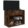 vidaXL Banc &agrave; chaussures ch&ecirc;ne fum&eacute; 62x32x50 cm bois d'ing&eacute;nierie