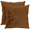 vidaXL Coussin de jet&eacute; 2 pc HEERLEN Marron Clair 55 x 55 cm Flanelle