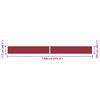 vidaXL Auvent latéral rétractable Rouge 117x1200 cm