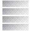 vidaXL Nez de marche 4 pc 80 x 20 cm Argent&eacute; Aluminium Rectangulaire