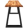 vidaXL Banc avec bord vivant 140 cm bois d'acacia massif