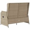 vidaXL Banc inclinable de jardin avec coussins beige r&eacute;sine tress&eacute;e