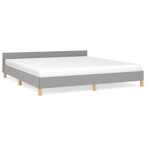 vidaXL Cadre de lit sans matelas gris clair 160x200 cm tissu
