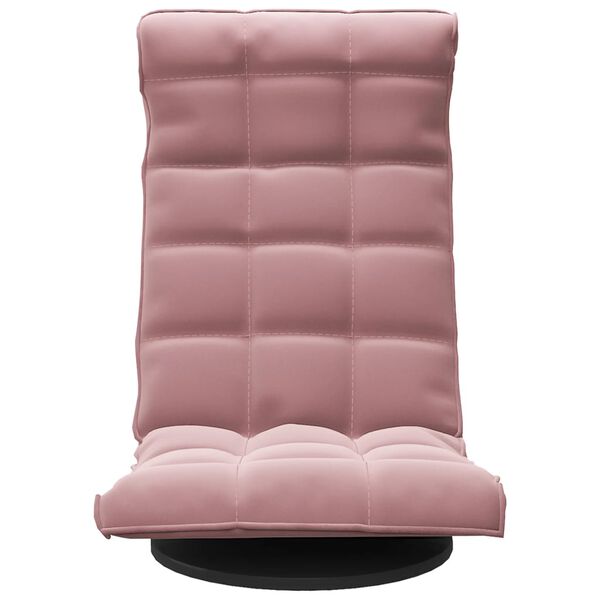 vidaXL Chaise de sol pivotante Rose Velours