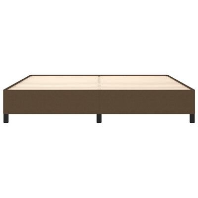 vidaXL Cadre de lit sans matelas marron foncé 200x200 cm tissu