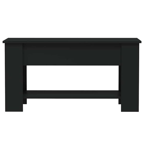 vidaXL Table basse noir 101x49x52 cm bois d'ing&eacute;nierie
