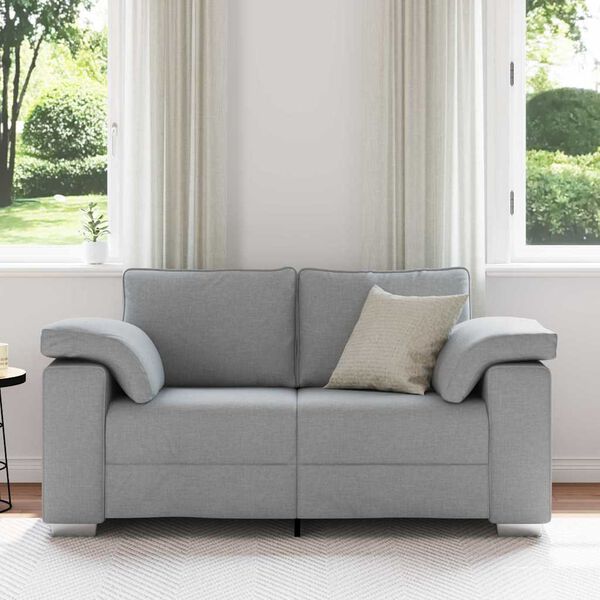 vidaXL Canap&eacute; Gris clair 160 x 77 x 82 cm tissu