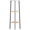 vidaXL &Eacute;tag&egrave;re d'angle 3 niveaux Marron clair et noir 45,5x31,5x120 cm