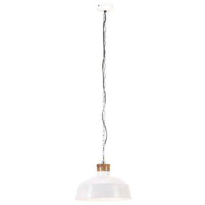 vidaXL Lampe suspendue industrielle 42 cm Blanc E27