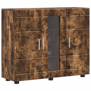 vidaXL Cabinet en Bois avec stockage Ch&ecirc;ne fum&eacute; 88,5 x 30,5 x 73 cm