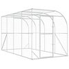 vidaXL Poulailler contre le mur Argent&eacute; 600 x 150 x 215 cm