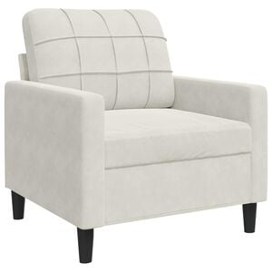 vidaXL Fauteuil Cr&egrave;me 60 cm Velours