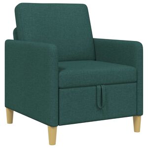 vidaXL Sofa avec rangement Vert fonc&eacute; 72 x 78 x 87 cm Polyester