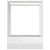 vidaXL Meuble de four "Riga" Blanc brillant 60&nbsp;x&nbsp;46&nbsp;x&nbsp;81,5&nbsp;cm Bois d'ing&eacute;nierie