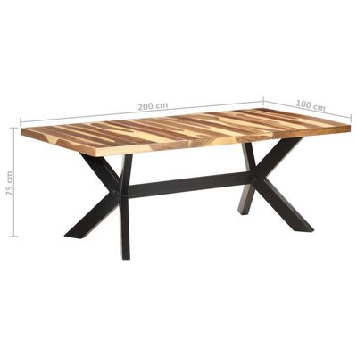 vidaXL Table de salle à manger 200x100x75 cm Bois avec finition miel
